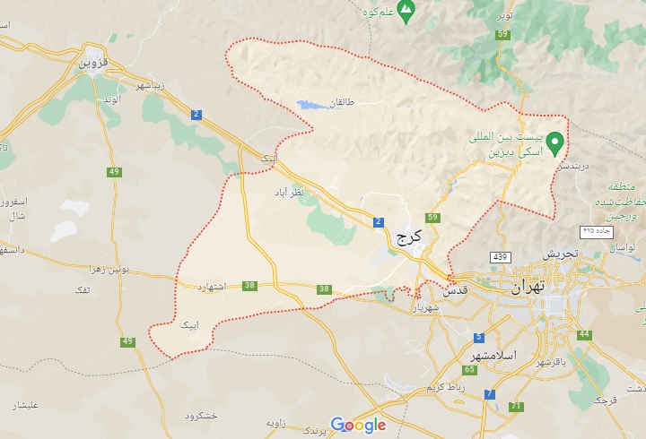 مسیرهای دسترسی به استان البرز